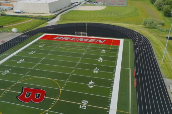 Bremen HS Football field built by CDG Construction management group in frankfort il
