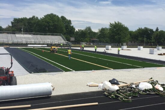 Design and construction of athletic field, cdg, construction managers il