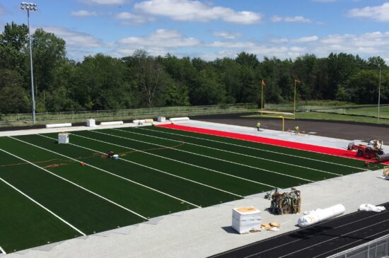Tinley Park HS Athletic field, football, cdg construction il, cont managers